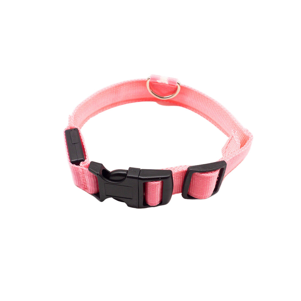 Collar LED recargable color rosa