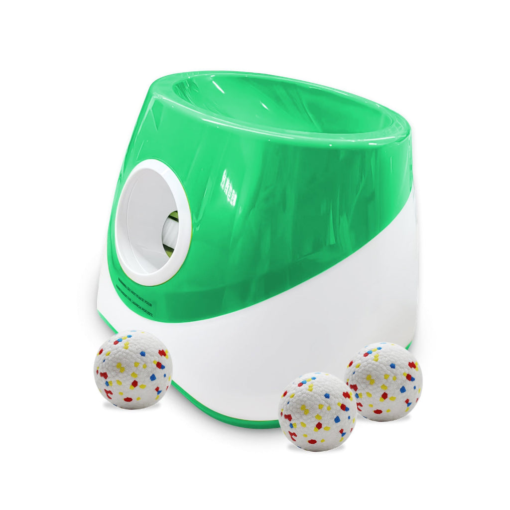 Lanzador de pelotas de tenis para perros para juego activo